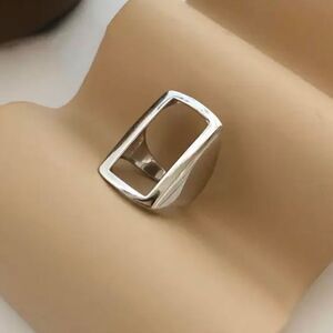 ‎MINIMALIST SILVER BOHO GEOMETRIC RESIZABLE RING